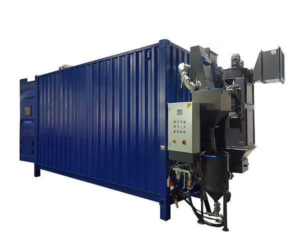 Strahlcontainer 20 Fuss High Cube Standard – Containerstrahlanlage für gängige Strahlmittel