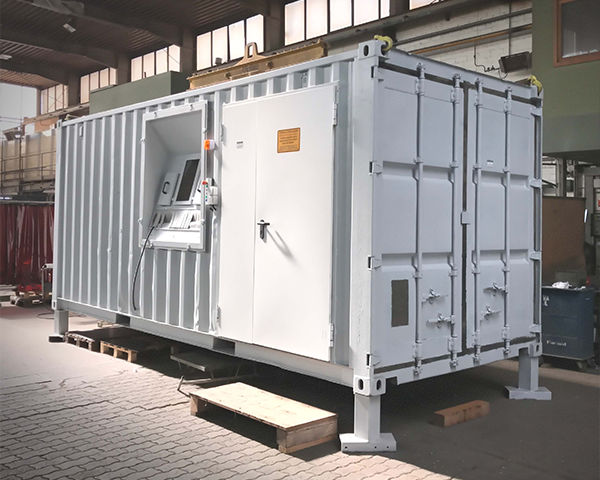 Containerstrahlanlage aussen – Strahlcontainer im Einsatz