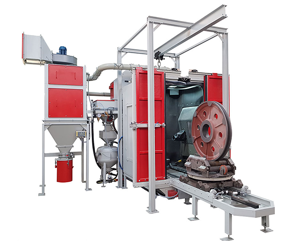 fritz_maschinen_druckstrahlkabinen_strahlanlage_fuer_radsaetze_Laufraeder_gesamtansicht_600x480 Gesamtansicht einer Strahlanlage für Radsätze Laufräder und schwere Werkstücke